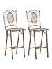 Beliani 2er-Set Barhocker BORMIO in Schwarz/Gold