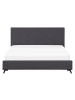 Beliani Doppelbett AMBASSADOR in Grau/Schwarz - (W) 172 x (H) 106 x (L) 216 cm