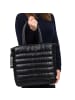 FREAKY NATION Lederjacke Lederhandtasche Lammnappa Materialmix in Schwarz