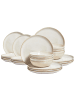 Beliani 24-tlg Tafelservice HOPS in Beige