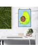 Mr. & Mrs. Panda Wandposter Avocado Pfeifen ohne Spruch in Blau Pastell