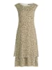 Betty Barclay Chiffonkleid mit Bindegürtel in Beige/Khaki