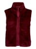 BETTY & CO Kunstfell-Weste mit Stehkragen in Fall Burgundy
