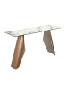 Angel Cerdá Konsole 3296 in Weiß Marmor / Sand / Walnuss – (B)150 x (H)80 x (T)50 cm