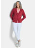 GOLDNER Strickblazer Milano-Ripp-Blazer mit Reverskragen in rot