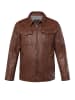JP1880 Lederjacke in dunkelbraun