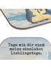 Mr. & Mrs. Panda Bierdeckel Pinguin umarmen Design mit Spruch in Weiß