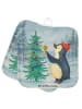 Mr. & Mrs. Panda Topfuntersetzer Pinguin Weihnachtsbaum Design o... in Weiß