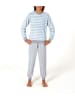 NORMANN Frottee Pyjama Schlafanzug Bündchen - 82543 in hellblau