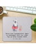 Mr. & Mrs. Panda Mauspad Entspannte Schwimmlehrer mit Spruch in Grau Pastell