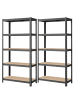 SONGMICS 2er-Set: Schwerlastregal Cozory in Grau - (B)90 x (H)180 x (T)40 cm