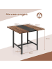 COSTWAY Konferenztisch 100 x 100 x 75 cm in Braun