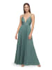 Vera Mont Chiffonkleid mit V-Ausschnitt in Cloudy Sky