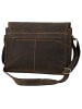 Greenburry Umhängetasche Vintage XXL Tasche in Sattelbraun