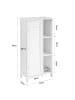 SoBuy Badezimmerschrank in Reinweiß - (W) 24 x (H) 96 x (L) 48 cm