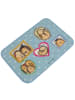 Mr. & Mrs. Panda Badteppich Igel Familie ohne Spruch in Blau Pastell