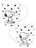 Snoopy The Peanuts Tasse Snoopy - Herzen Kaffeetasse Kaffeebecher 280 ml in Mehrfarbig