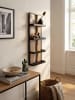 KADIMA DESIGN Wandregal 30x80x10 cm Massivholz / Metall Hängeregal