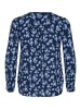 KAFFE curve Langarm-Bluse KCami Regular fit in Midnight M./Ebb&Flow Flower