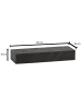 FineBuy Wandregal in Anthrazit / Mango / 60x20x10