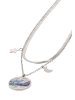 grassland Women Multi-Chain Necklace in Silver Lilac