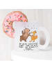 Mr. & Mrs. Panda Teetasse Hase Tanzen mit Spruch in Transparent