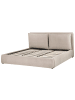 Beliani Doppelbett BAJONNA in Beige - (W) 204 x (H) 102 x (L) 235 cm