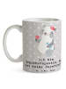 Mr. & Mrs. Panda Kaffeetasse Super Ergotherapeutin mit Spruch in Grau Pastell