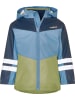 Playshoes Regen-Jacke 3-in-1 in oliv/petrol