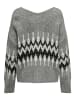 JDY Strickpullover in Medium Grey Melange