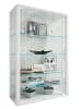VCM  Wandvitrine Hängevitrine Glasvitrine Glas Udina L in Weiß