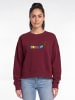 wat? Apparel Sweatshirt Regenbogen Dackel in Weinrot