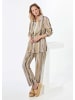 GOLDNER Longbluse in beige / gemustert