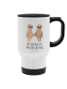 Mr. & Mrs. Panda Kaffeebecher To Go Faultier Pärchen mit Spruch in Weiß