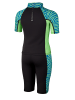 BECO the world of aquasports Neoprenanzug Neopren-Shorty BEactive Neopren Twins "Zebra Vibes" in grün-blau