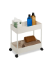 relaxdays Rollwagen in Weiß - (B)39,5 x (H)38 x (T)21,5 cm