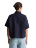 Marc O'Polo DENIM Kurzarm-Bluse relaxed in Blue Depths