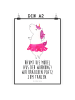 Mr. & Mrs. Panda Bild Einhorn Ballerina mit Spruch in Transparent