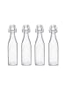 Butlers 4x Flasche mit Bügelverschluss 500ml SWING in Transparent