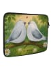 Mr. & Mrs. Panda Laptop Tasche Turteltauben Liebe Design ohne Sp... in Weiß