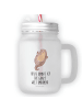 Mr. & Mrs. Panda Mason Jar Otter Umarmen mit Spruch in Transparent