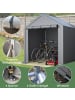 ABRIHOME Geräteschuppen in Dunkelgrau 190x170x200 cm für Fahrrad Garten Werkzeug