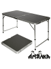 AMANKA Campingtisch mit 4 Hockern 120x60x70cm in Grau