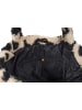 styleBREAKER Teddyfell Schultertasche mit Leo Muster in Beige-Schwarz