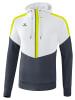 erima Squad Kapuzensweat in weiss/slate grey/bio lime