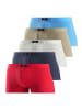 H.I.S Boxershorts in rot, marine, grau-meliert, khaki