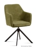 58 aufm Kessel ARMLEHNSTUHL drehbar (2er-Set) Denice 57x87x60 Schwarz/Olivgrün