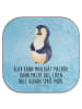 Mr. & Mrs. Panda Untersetzer Glas Pinguin Diät mit Spruch in Eisblau