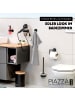bremermann Badezimmer Zubehör-Set PIAZZA BLACK 5tlg. ca. 14,5 x 35 x 11,5 cm (B/H/T)