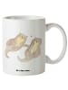 Mr. & Mrs. Panda Kaffeetasse Otter Hände halten ohne Spruch in Weiß